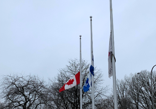 Lorraine met ses drapeaux en berne